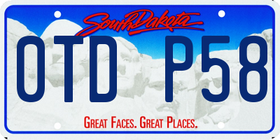 SD license plate 0TDP58