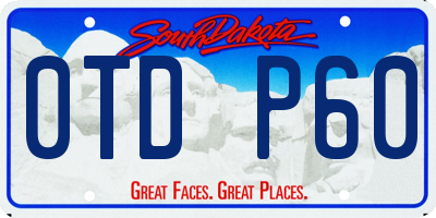 SD license plate 0TDP60