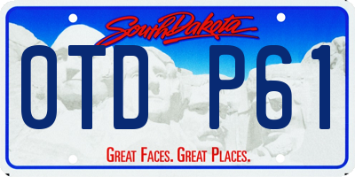SD license plate 0TDP61