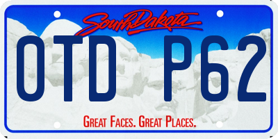 SD license plate 0TDP62