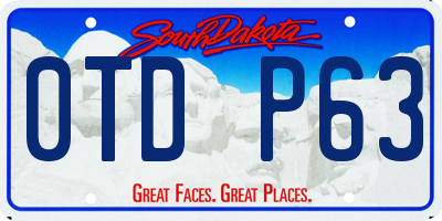 SD license plate 0TDP63