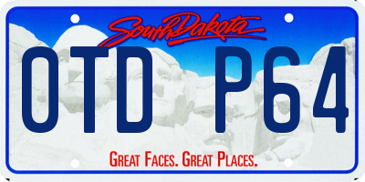 SD license plate 0TDP64