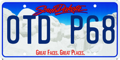 SD license plate 0TDP68
