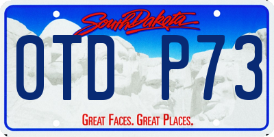 SD license plate 0TDP73