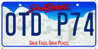 SD license plate 0TDP74