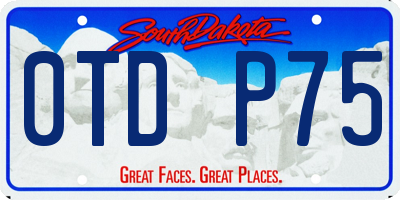 SD license plate 0TDP75