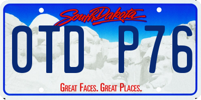 SD license plate 0TDP76