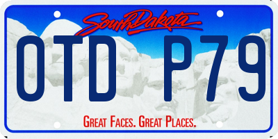 SD license plate 0TDP79