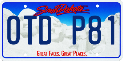 SD license plate 0TDP81