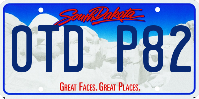 SD license plate 0TDP82