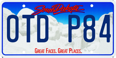 SD license plate 0TDP84