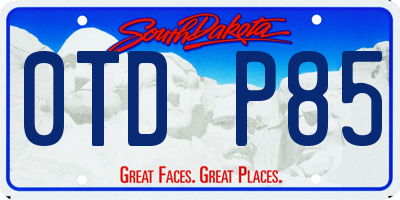 SD license plate 0TDP85