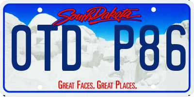 SD license plate 0TDP86