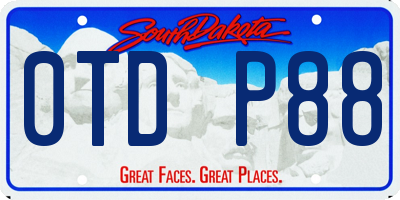 SD license plate 0TDP88