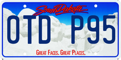 SD license plate 0TDP95