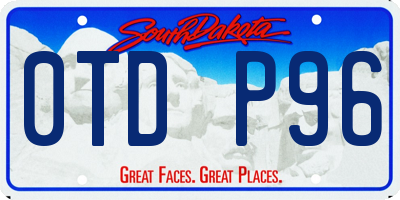SD license plate 0TDP96
