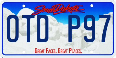 SD license plate 0TDP97