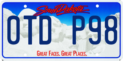 SD license plate 0TDP98
