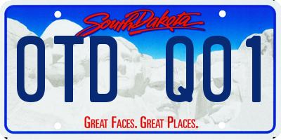 SD license plate 0TDQ01