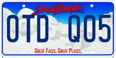 SD license plate 0TDQ05