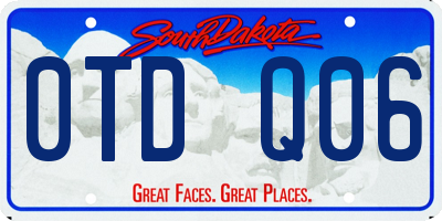 SD license plate 0TDQ06
