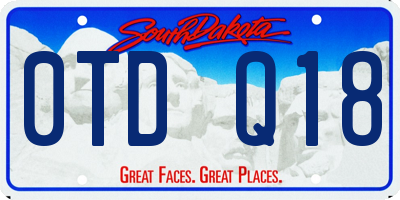 SD license plate 0TDQ18