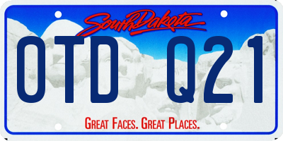 SD license plate 0TDQ21