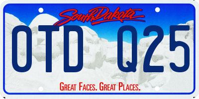SD license plate 0TDQ25