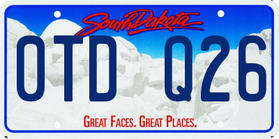 SD license plate 0TDQ26