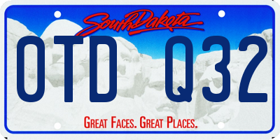 SD license plate 0TDQ32