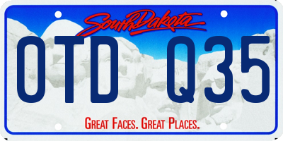 SD license plate 0TDQ35