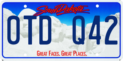 SD license plate 0TDQ42