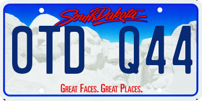 SD license plate 0TDQ44