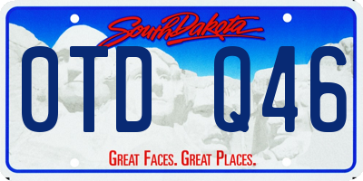 SD license plate 0TDQ46
