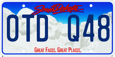 SD license plate 0TDQ48