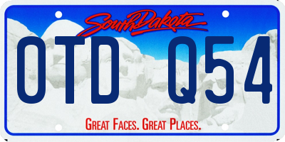 SD license plate 0TDQ54