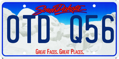 SD license plate 0TDQ56