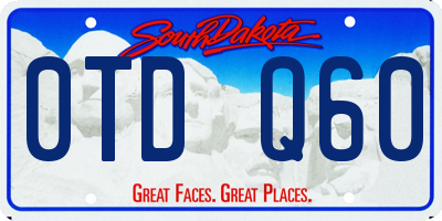SD license plate 0TDQ60