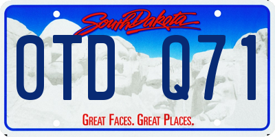 SD license plate 0TDQ71