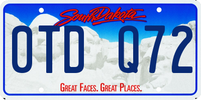 SD license plate 0TDQ72