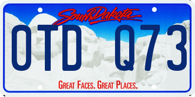 SD license plate 0TDQ73