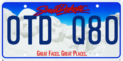 SD license plate 0TDQ80