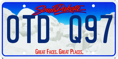 SD license plate 0TDQ97