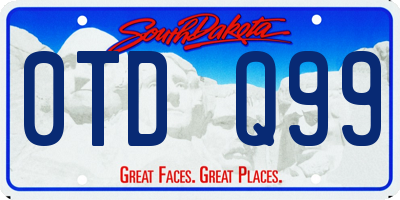 SD license plate 0TDQ99