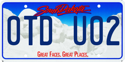 SD license plate 0TDU02