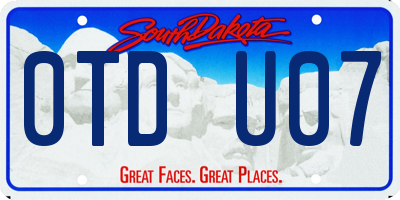 SD license plate 0TDU07