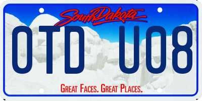 SD license plate 0TDU08