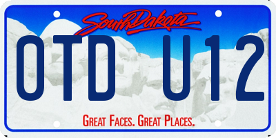 SD license plate 0TDU12