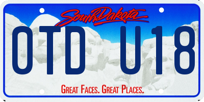 SD license plate 0TDU18