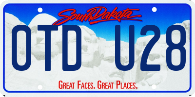 SD license plate 0TDU28